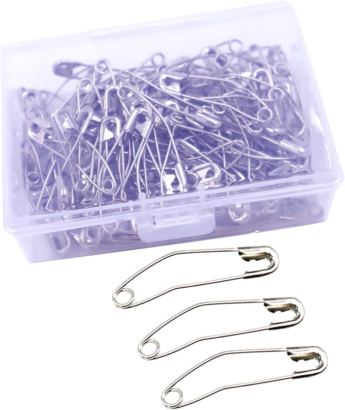 Curved Safety Pins 38mm/1.5inch Basting Pins for Quilting Curved (100