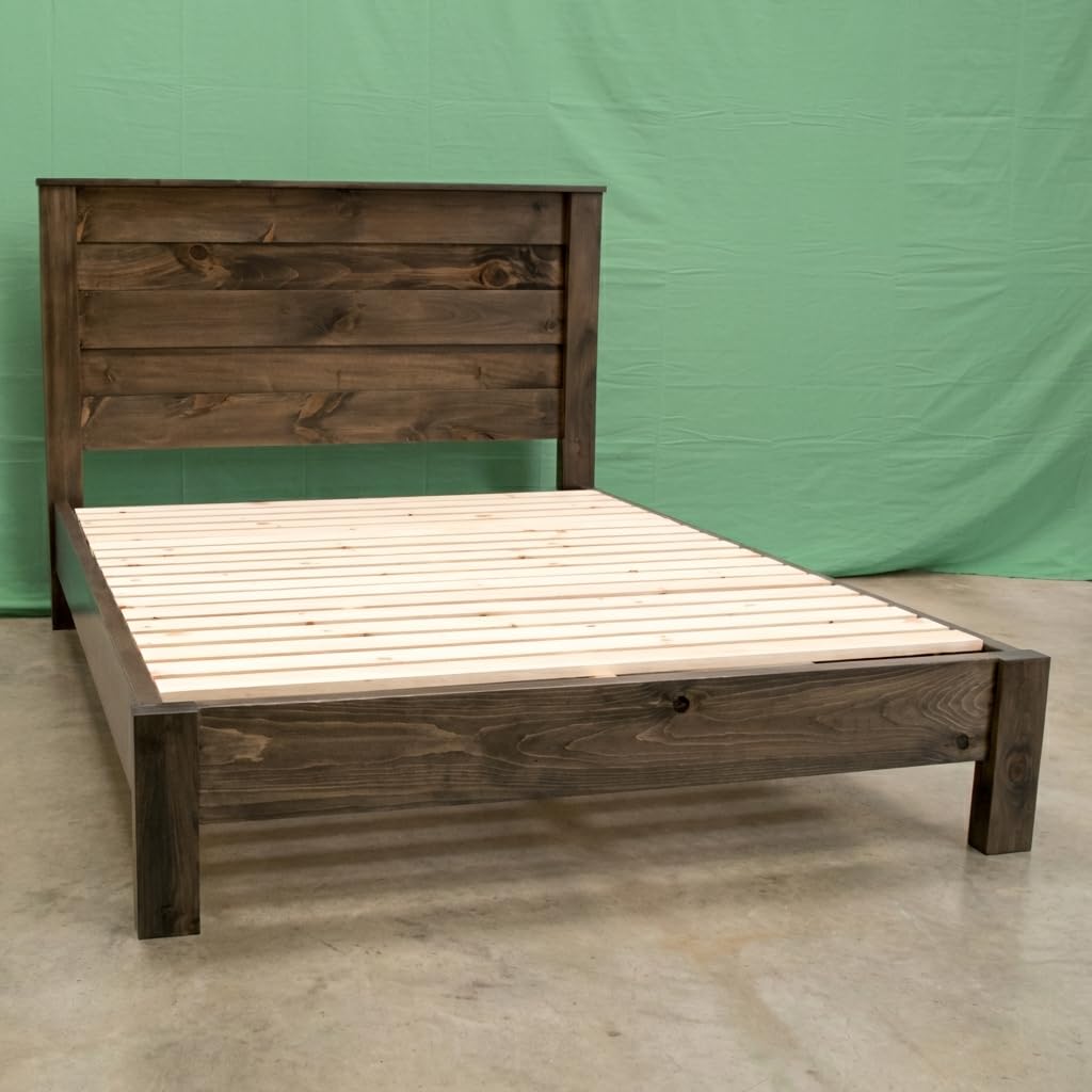 Midwest Farmhouse Rustic Platform Bed