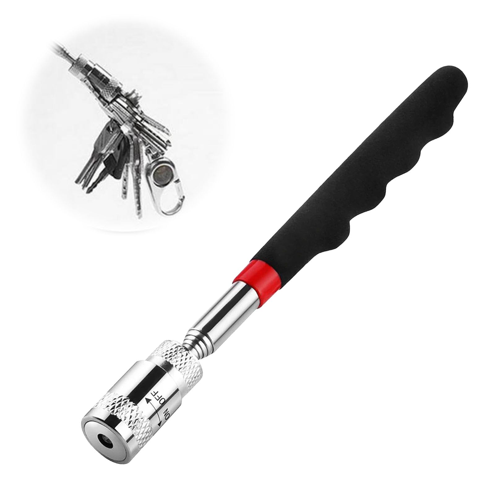 Lot De 2 Aimants Télescopiques - Tige Extensible Jusqu'à 64 Cm, Acier Inoxydable, Pour Ramasser Vis, Clés, Pièces