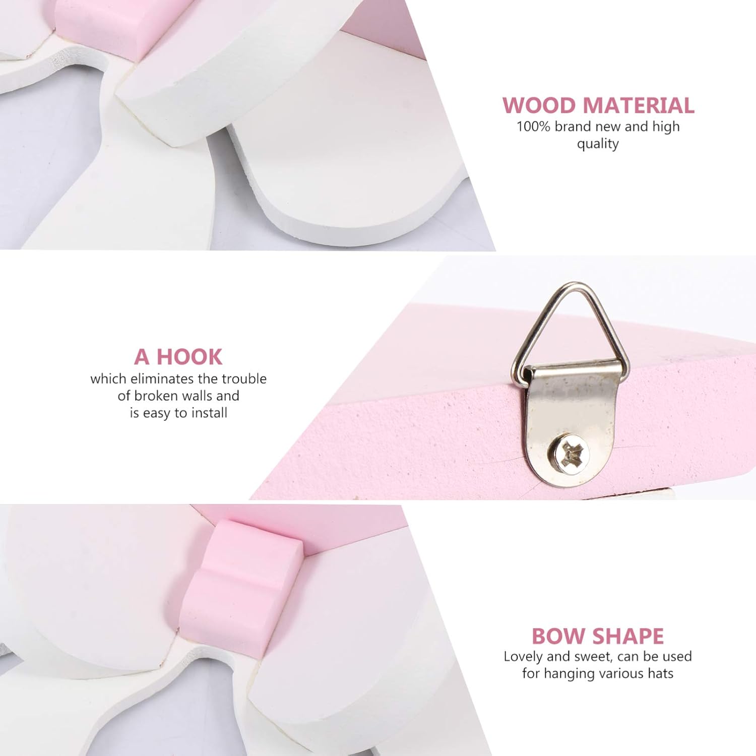 DOITOOL Pink Bow Floating Shelf Small Wall Shelf for Girls Room Bedroom Storage and Cute Room Decor 7.87X5.11X3.93 Inches