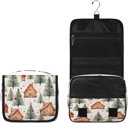 Miniatura 2 de Winter Christmas Fun Style Toiletry Bag for Women, Travel Makeup Organizer with Hanging Hook, Traveling Cosmetic Bags for Toiletries Accessories