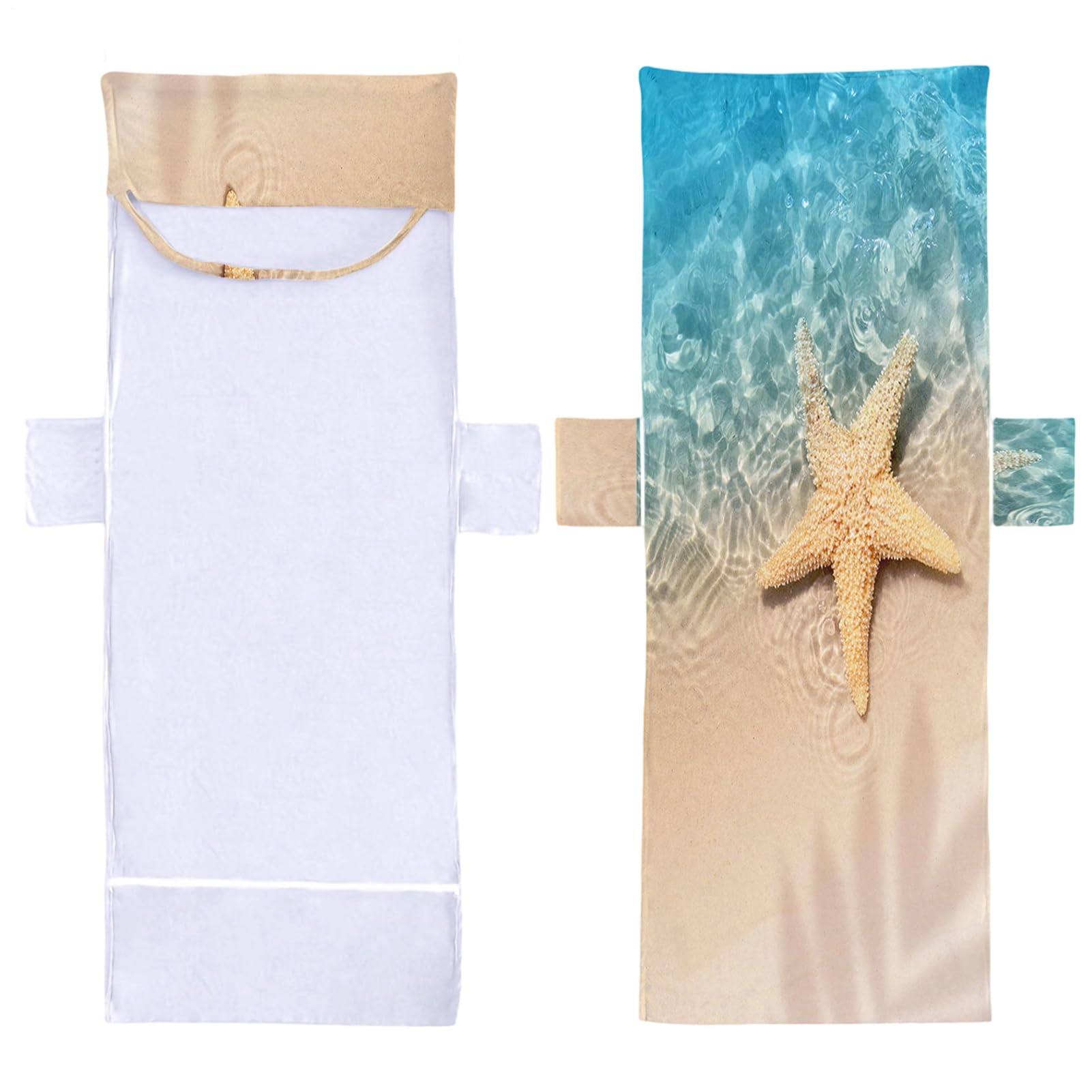 Housse de serviette pour chaise longue anti-glisse avec poche pour ranger vos affaires au soleil