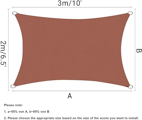 Miniatura 15 de HOMPER Toldo impermeable de 6.5 x 10 pies, bloquea eficazmente los rayos UV del 95%, tela Oxford, para patio, balcones, jardín, fiesta, actividades