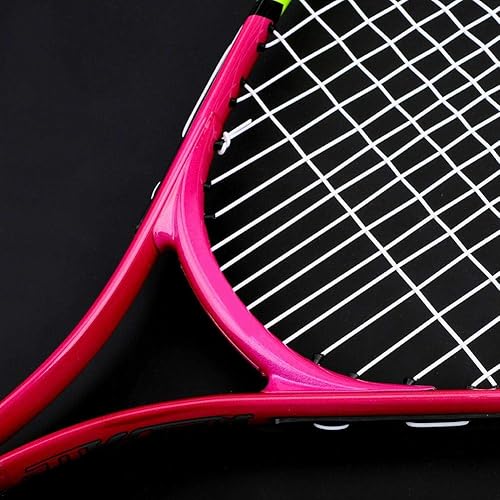 Miniatura 6 de TOPINCN Raqueta de tenis de entrenamiento para niños principiantes práctica de entrenamiento, 1 bolsa de transporte incluida (rojo rosa)