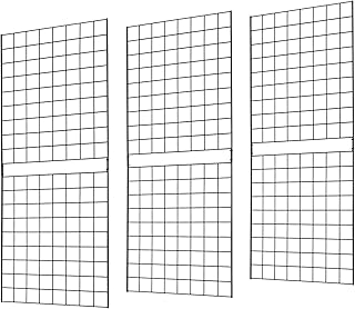 Grid Wall Commercial Grade Gridwall Panels – Heavy Duty Grid Panel for Any Retail Display Wall Grid 2' Width x 5' Height, Black (Pack of 3) Easily Portable