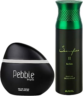 Maryaj Pebble Style Eau De Perfume Spicy Woody Perfume 100ml for Men and Ajmal Sacrifice II for Him Deodorant Fruity Aroma...