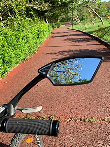Meachow New Scratch Resistant Glass Lens,Handlebar Bike Mirror, Rotatable Safe Rearview Mirror, Bicycle Mirror, (Silver Right Side) Me-006Rs #TOP2
