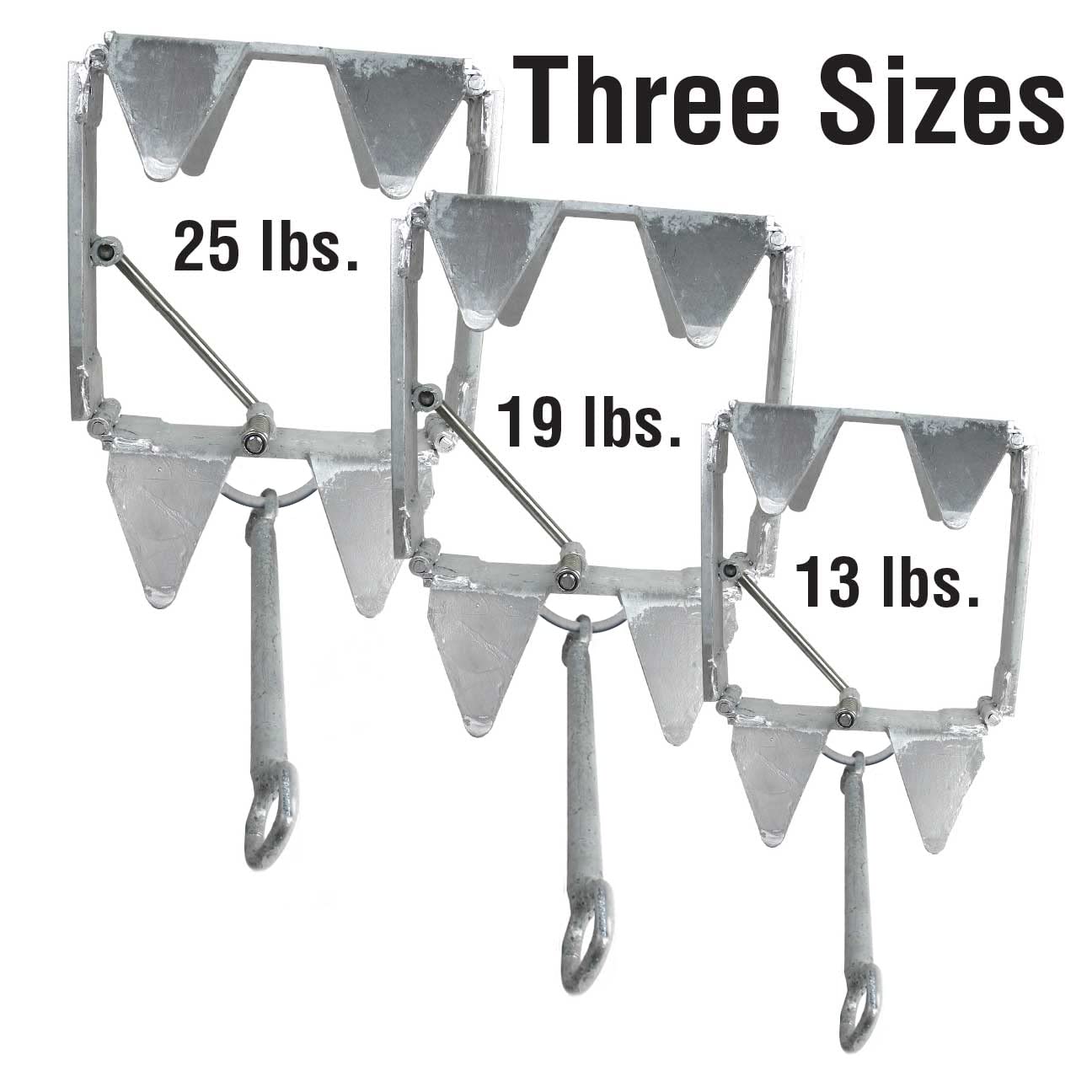 Seachoice Hot-Dipped Galvanized Steel Fold-and-Hold Anchor - Multiple