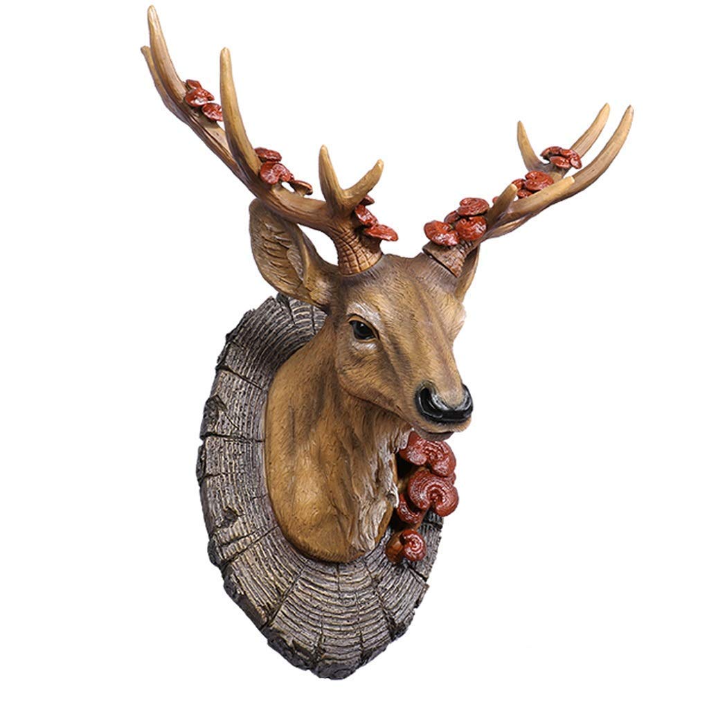 Sculpture Tête de Cerf Américain en Résine Haut de Gamme pour Mur
