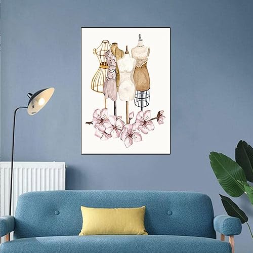 Póster de estilo vintage con diseño de flores, arte de pared de moda, pósteres nórdicos, impresiones para decoración de habitación de niñas,