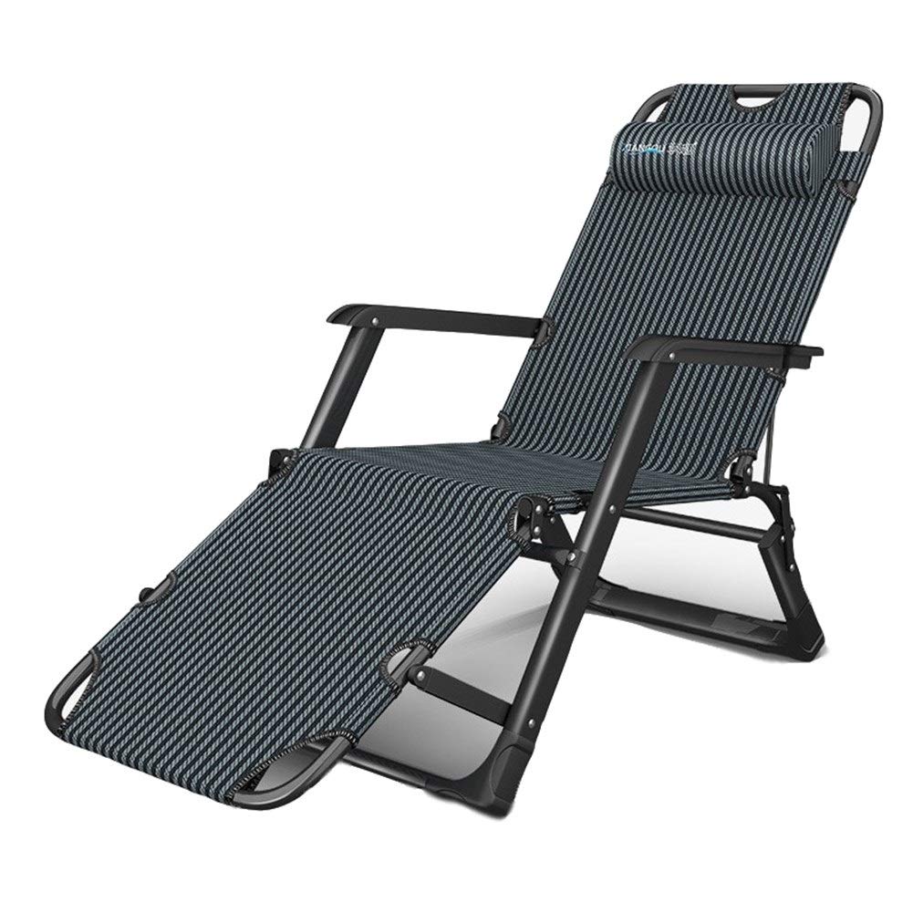 Sillas Plegables de Gravedad Cero, Ajustables, con 10 Niveles de inclinación, para Playa, Patio, Piscina, jardín, Camping, Exteriores, Patas cuadradas de Acero (Color: Negro)