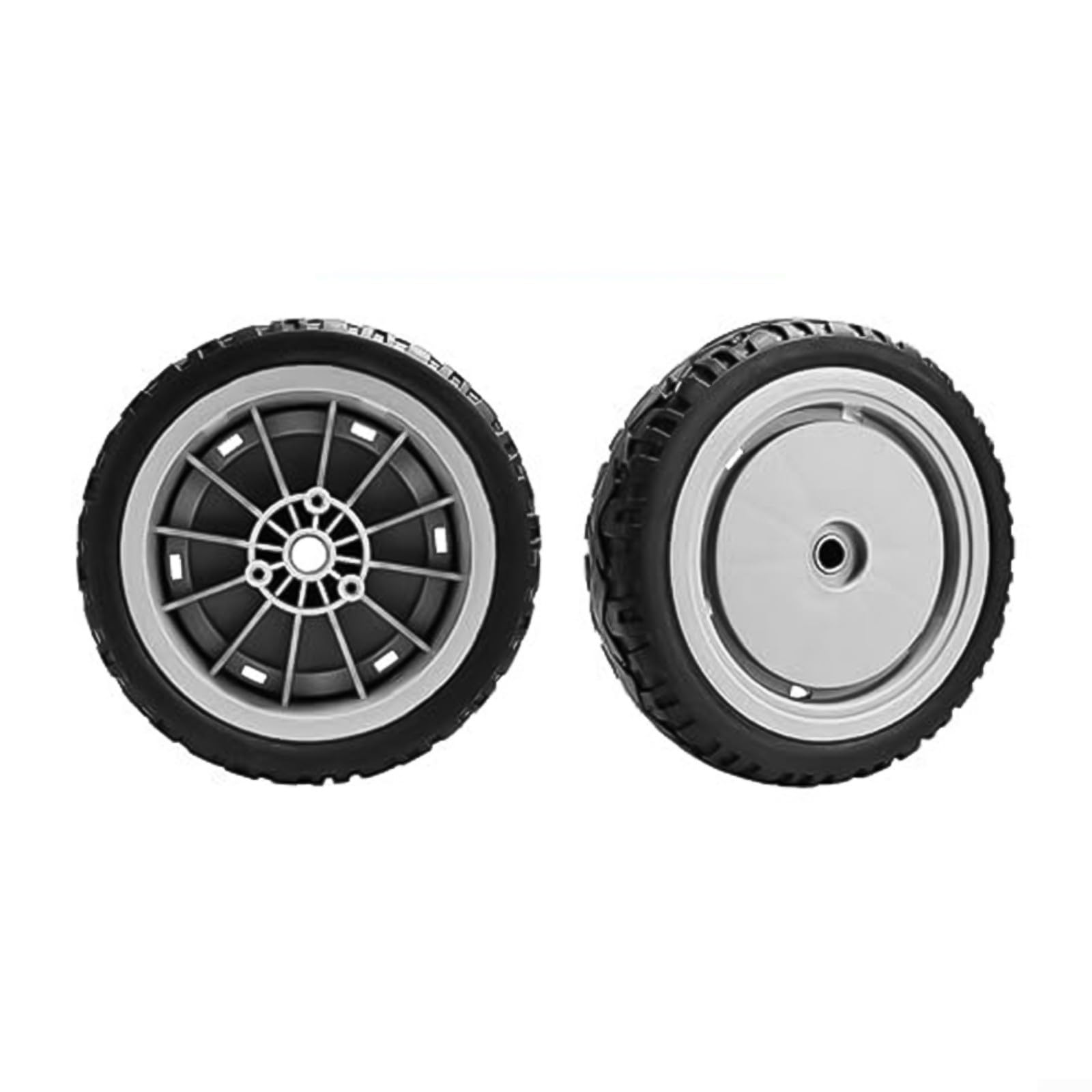 Conjunto de rueda de repuesto para cortacésped 107-3708 107-3709, fácil de instalar para modelos 20053-20384 (4 piezas)