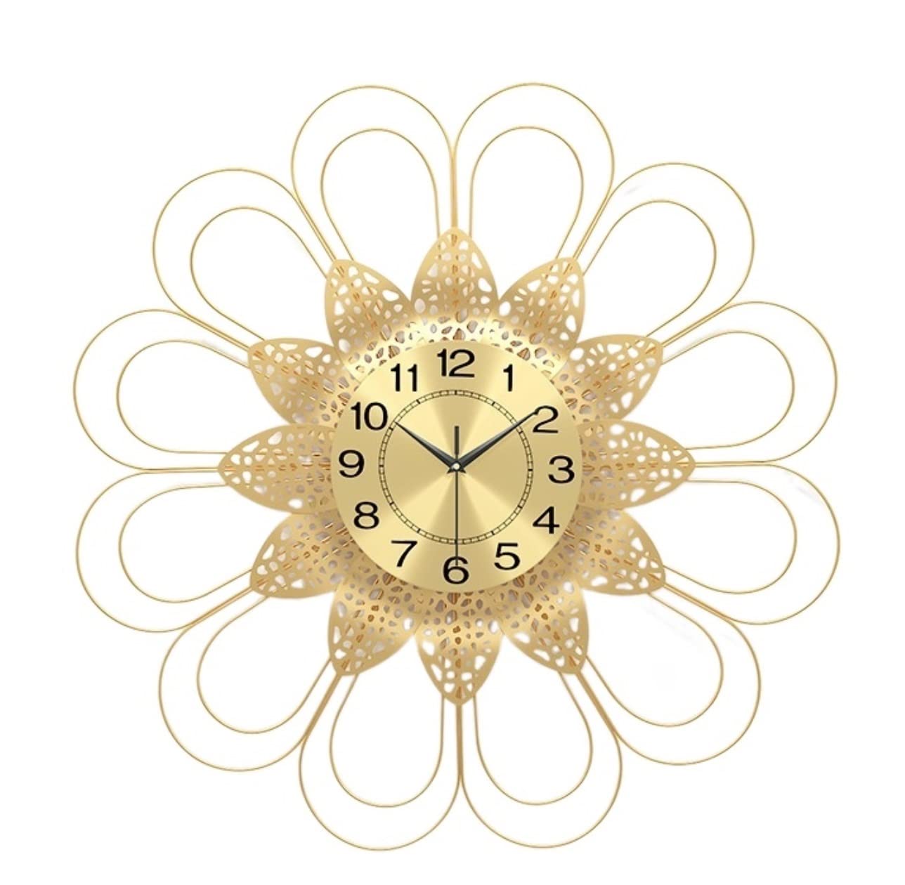 AZHKJKZH Wall Mounted Clock Metal Wall Clock Mute Stick Numerals For Home Living Room Office Decoration For Living Room