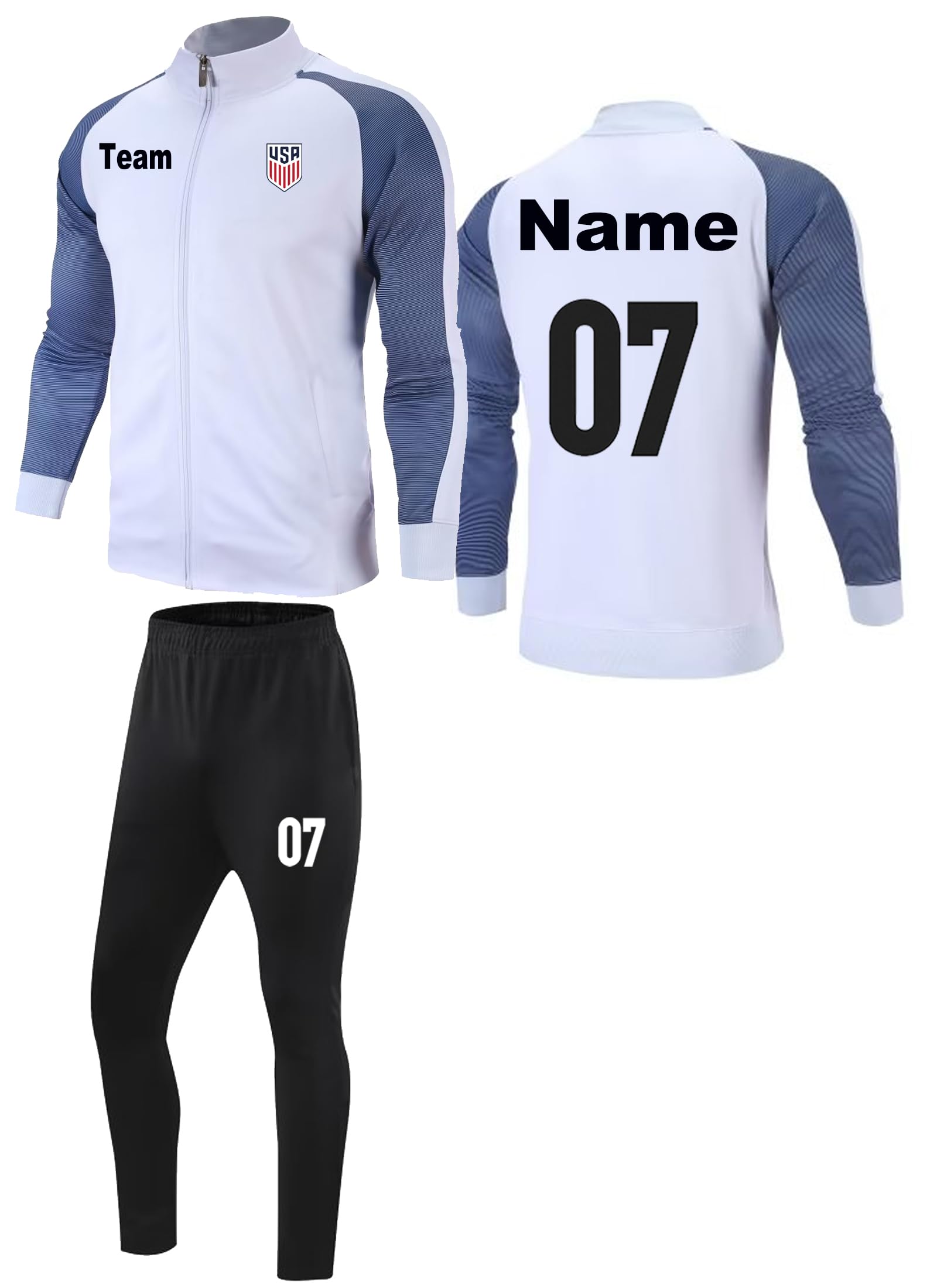 TOMIYO Custom Track Jackets and Pant Personalized Tracksuit Soccer Jersey with Team Name Number for Men Women Boy