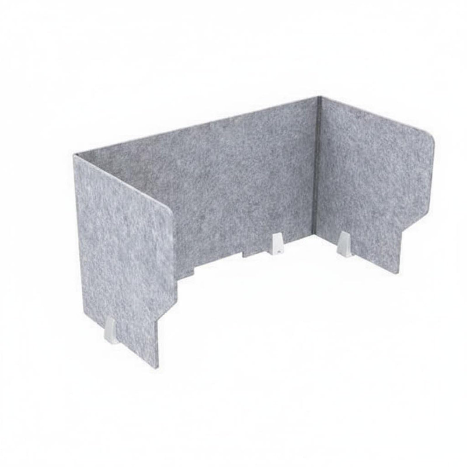Gralara Pannello Fonoassorbente da Scrivania Leggero Pannello Divisorio da Tavolo Parasole Barriera Scrivania Pieghevole per Impiegati, Ufficio, 80CM, 3 Lati+4 Clip