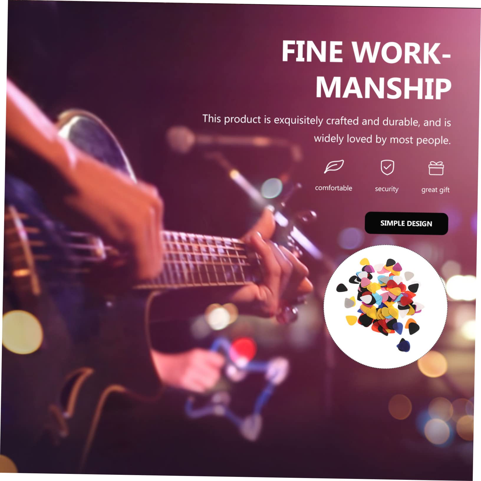 ibasenice 750stücke Praktisches Teiliges Gitarren-picks Mattem Für Akustik Gitarre Ukulele Und Bass Ergonomisch Und Langanhaltend Schützt Finger Und Verbessert Performance