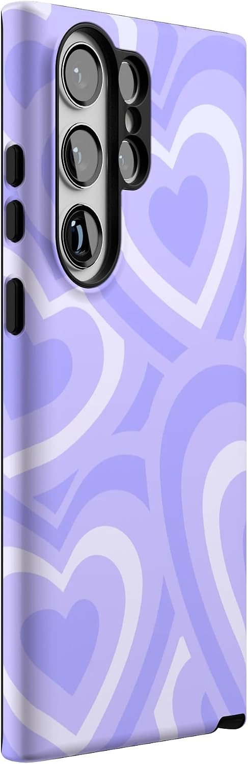 Casely Galaxy S23 Ultra Case | Love Song | Lavender Heart | Essential Slim Dual-Layer Protective Design