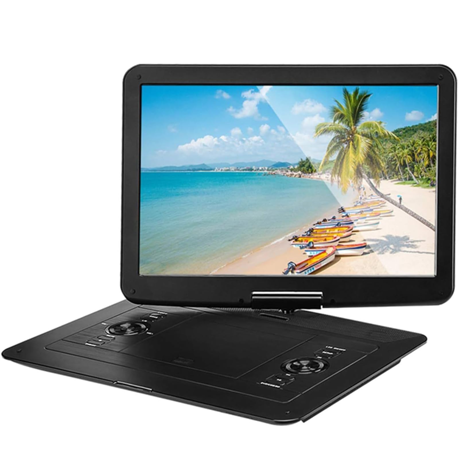 Przenośny odtwarzacz DVD 22" z dużym, obrotowym ekranem LCD 16:9 o przekątnej 16 cali, odtwarzaczami gier telewizyjnych HD, obsługą wejścia HDMI, wideo 1080P, MP4, ekranem synchronizacji