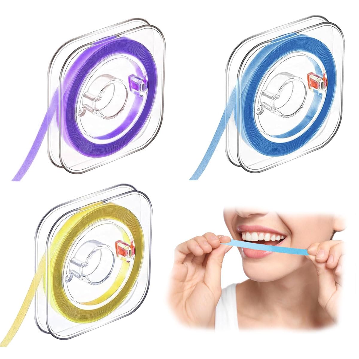 Zahn Schleifpapier 3 Bände Dental Polierstreifen Zahnschleifpapier für Zwischenräume Zahnband 4mm x 6m Zahnsteinentferner Mensch Für die Tiefenreinigung Der Mundhygiene