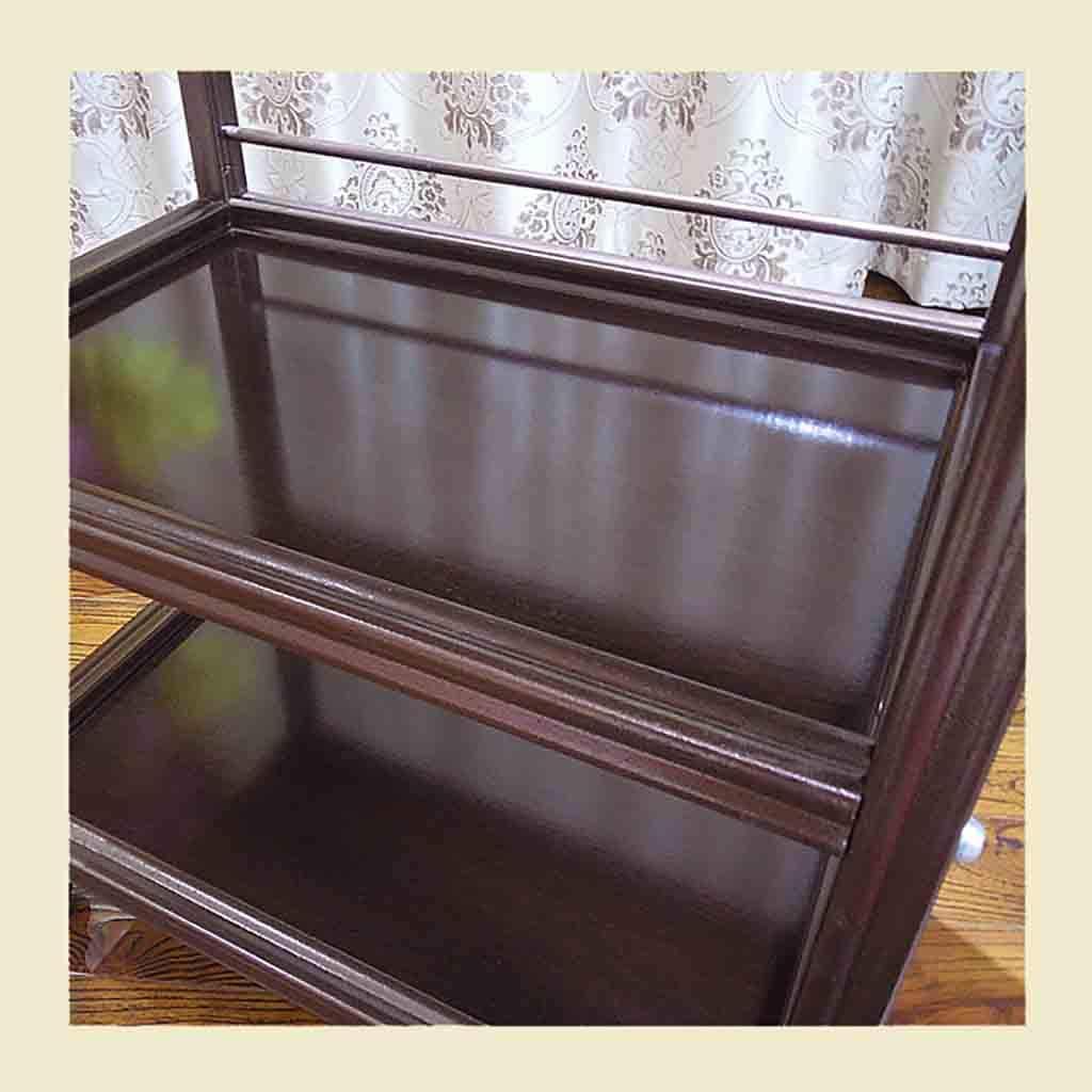 3 Layer Beauty Spa Cart Tattoo Embroidery Nail Pot Tool Cart with Drawer Thick Partition Storage Cart (Dark Coffee Color Size: 50x33x75cm)