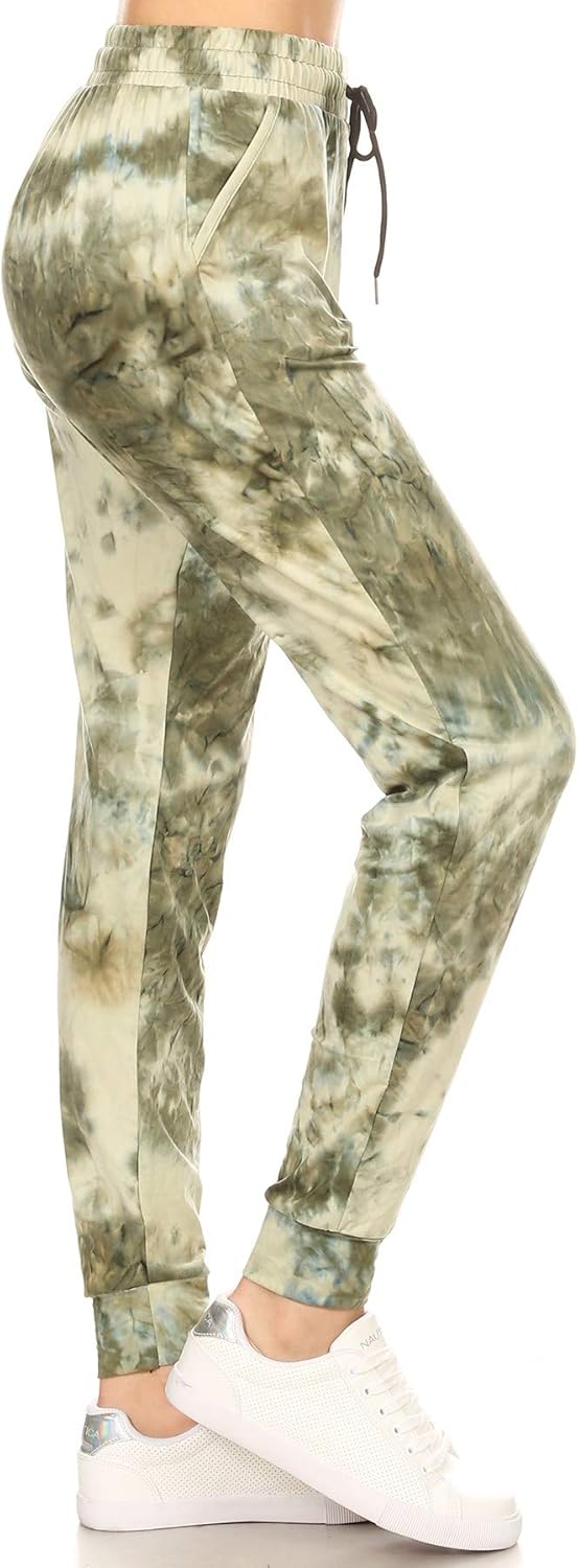 Leggings Depot Women's Popular Print High Waist Premium Jogger Track Pants(S-3X) BAT1