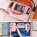 Ebbniur Clear Makeup Bag, 3 Pcs of Cosmetic Bags Set, Transparent PVC Travel Makeup Pouch, Waterproof Cute Toiletry Bag for Women (Pink)