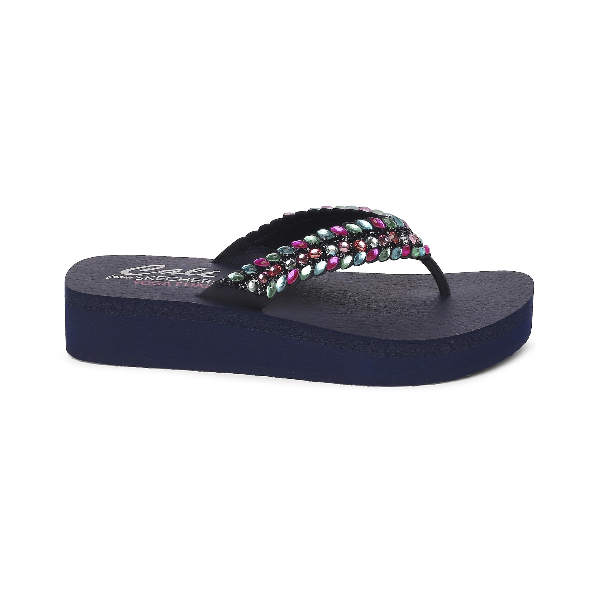 Skechers Womens Vinyasa - Lovely Oasis Casual Sandals Vegan Glittering Mini Crystal All Over Detailing On Upper Navy Blue - 4 UK (119633) (B0BFR2N5GZ) Amazon Price History, Amazon Price Tracker