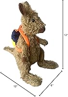 Vista 10 de Wally The Wandering Wallaby™ Animal de peluche para niños, juguete canguro ultra suave para inspirar los viajes, regalo perfecto con temática