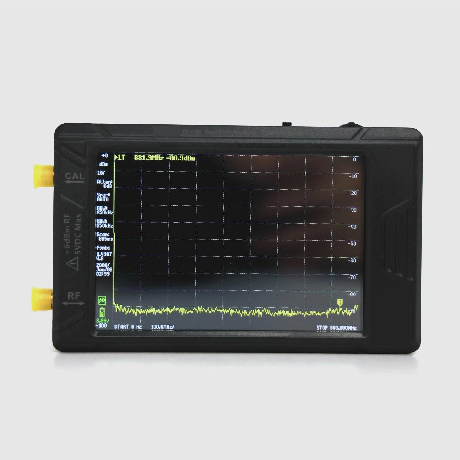 Spektrumanalysatoren, Handheld Tiny Spectrum Analyzer 3,95 Zoll Touchscreen Eingebaute Batterie