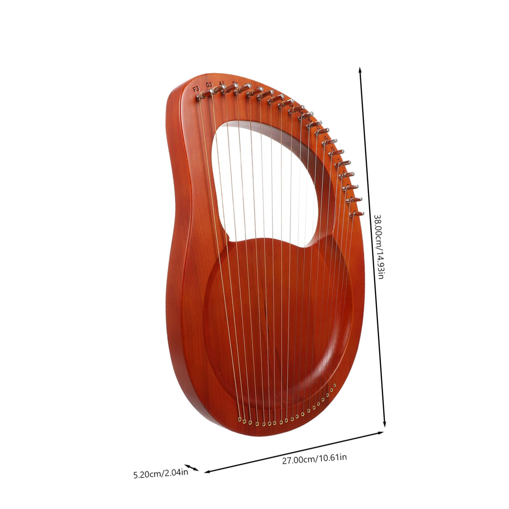 FUNOMOCYA 1Set String Lyre Harp Retro Portable String Instrument for Beginners and Adults Warm Tone with Durable Wood Body for Music Creation Anywhere