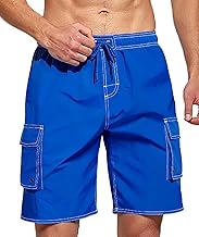 Misfuso Short de Bain Homme à Séchage Rapide Maillot de Bain Homme avec Doublure de Compression et Poches