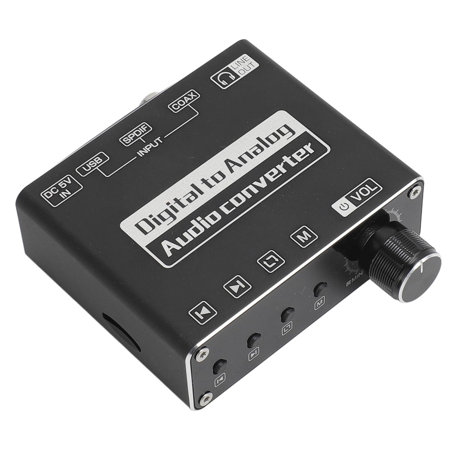 Convertisseur sonore numérique à analogique avec 5.1, adaptateur optique à analogique pour les smartphones, tablettes, ordinateurs et téléviseurs, construction en alliage en