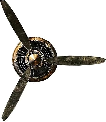 QBZS-YJ Decoración de pared, adornos colgantes de hélice de avión vintage, modelos auténticos, decoración del hogar, acabado francés envejecido,