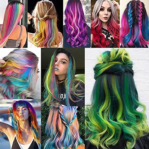 Hh Fashion CILP-13COLOR 26 Pack Colored Party Highlights Clip In Hair Extensions For Girls 20 Inches Multi-Colors Straight Hair Synthetic Hairpieces In The Party thumb #8