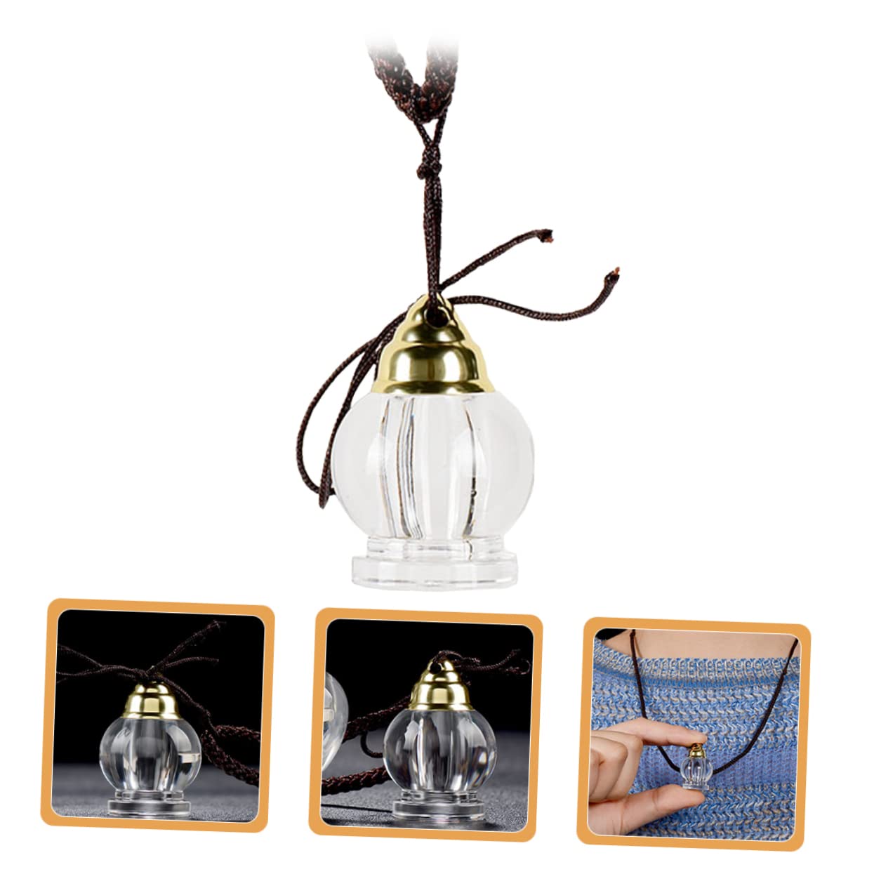 Cabilock 5pezzi Collana Diffusore Di Oli Essenziali Con Ciondolo Design Elegante Per Accessorio Versatile Per Ogni Occasione