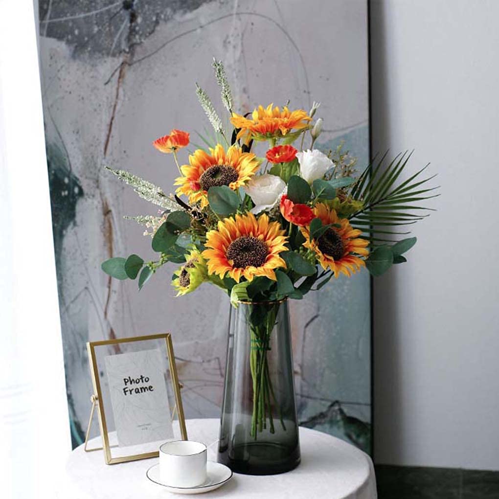 フラワーアレンジ　花瓶付き　ひまわり　造花無し　プリザーブドフラワー フラワーアレンジ 花瓶付き ひまわり 造花無し プリザーブド