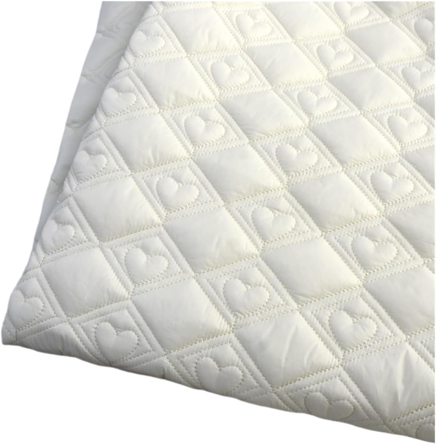 Black White Cotton Fabric Warm for Coat Skirt Makeup Bag Creative DIY Sewing Material Cloth Handmade(White)