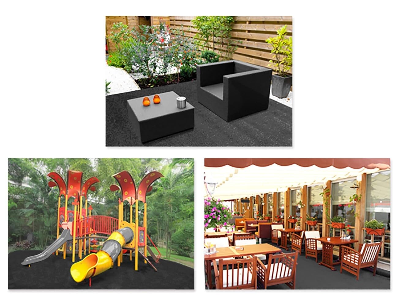 Pelouse Synthétique Noire 7 mm pour Maison, Magasin, Gym, Jardin - Gazon Synthétique 2x2 Mt