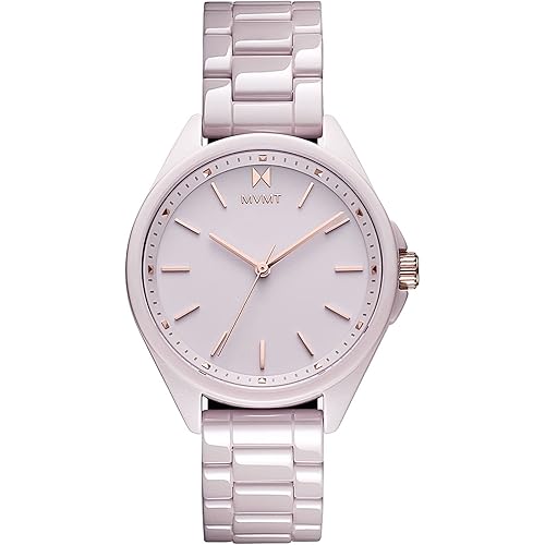 MVMT Coronada Ceramic Women’s Wristwatch - Analog Watch for Women - Water-Resistant 3 ATM/30 Meters Minimalist Women’s Watch - Small, Metal Watch with Interchangeable Bands - 36mm