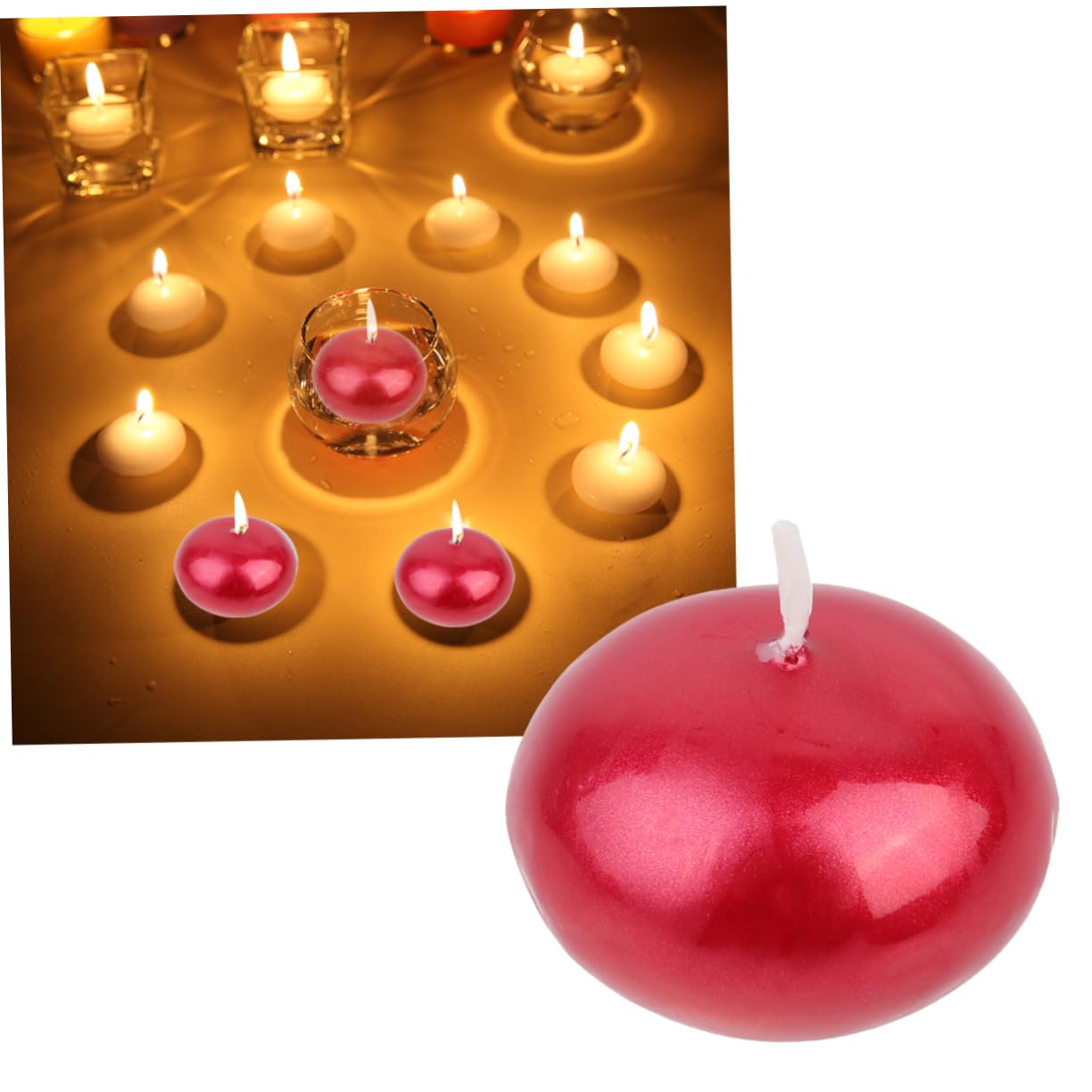 3 Sätze Mini-kerze Rauchlose Kerze Schwimmende Kerze Für Die Hochzeit Romantische Kerzen Hochzeitskerze Rituals Candle Dekokerzen Ritualkerzen Courting Candle Rot 6 Stück * 3 Cabilock
