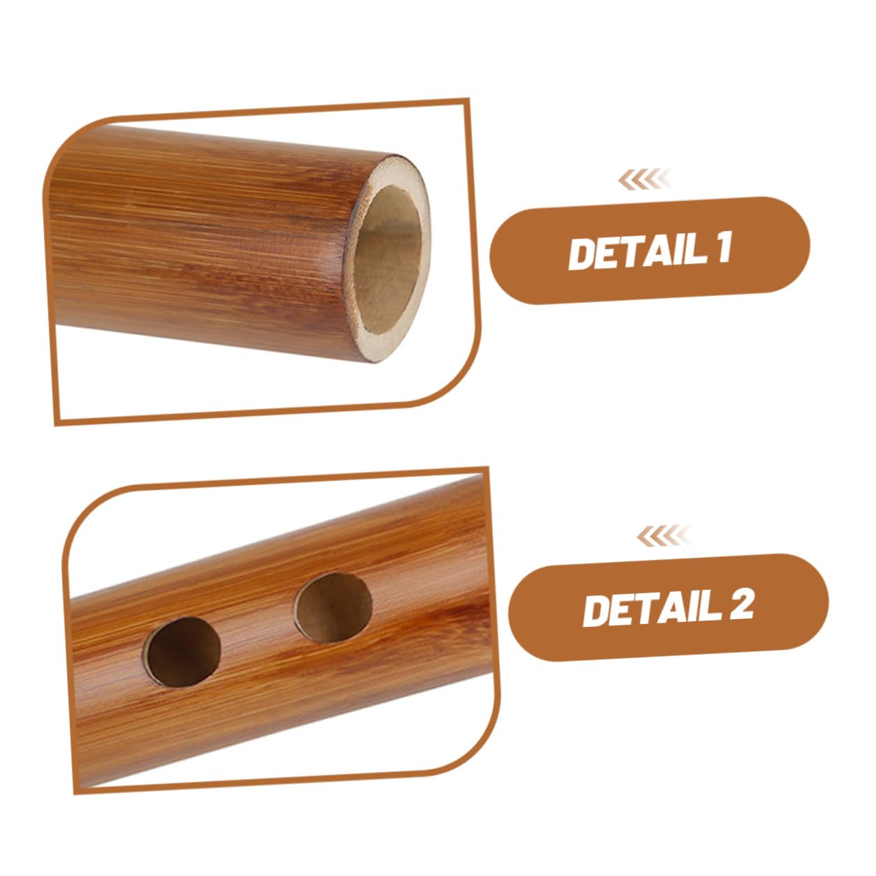 Flûte Piccolo en Bois Marron, Petite Flûte Traditionnelle pour Débutants