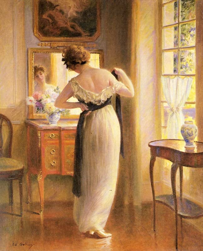 Tableau toile et affiches d'art Le Reflet Edouard Gelhay 60x90cm pour peinture décorative