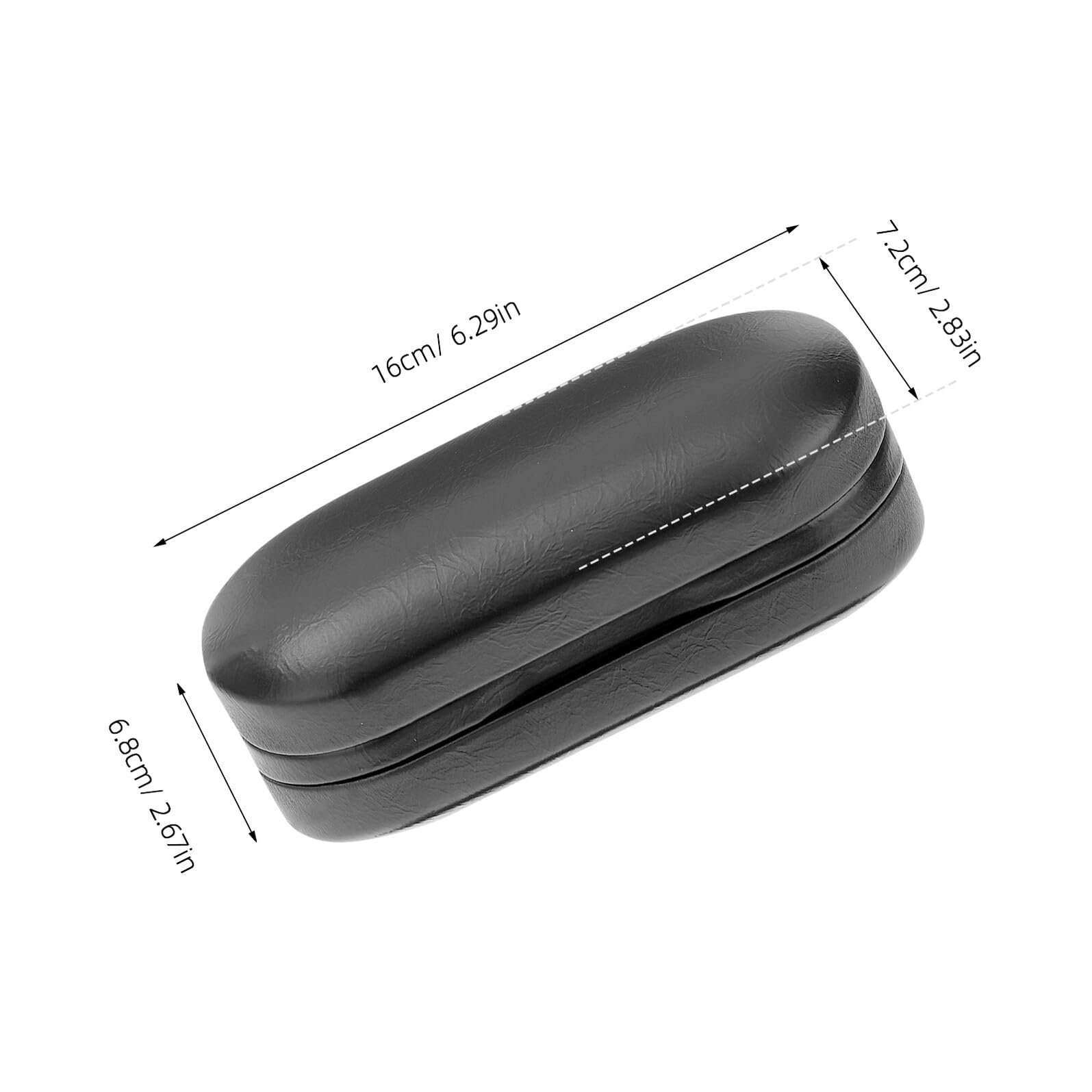 VOSAREA 2 Pièces Étui à Lunettes Double Couche Rigide en Cuir Synthétique avec Miroir Intégré et Cadre Métallique Sécurisé, Organisateur Portable pour Lunettes de Soleil en Voyage