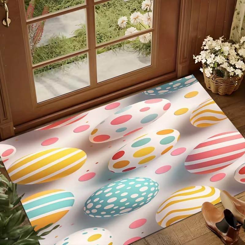 JGGXHM Alfombra 3D con diseño de Huevos de Pascua para Dormitorio, Alfombra de área, Alfombra de Juegos, Alfombra Decorativa para baño, Alfombra para Sala de Estar u Oficina (40x60cm)