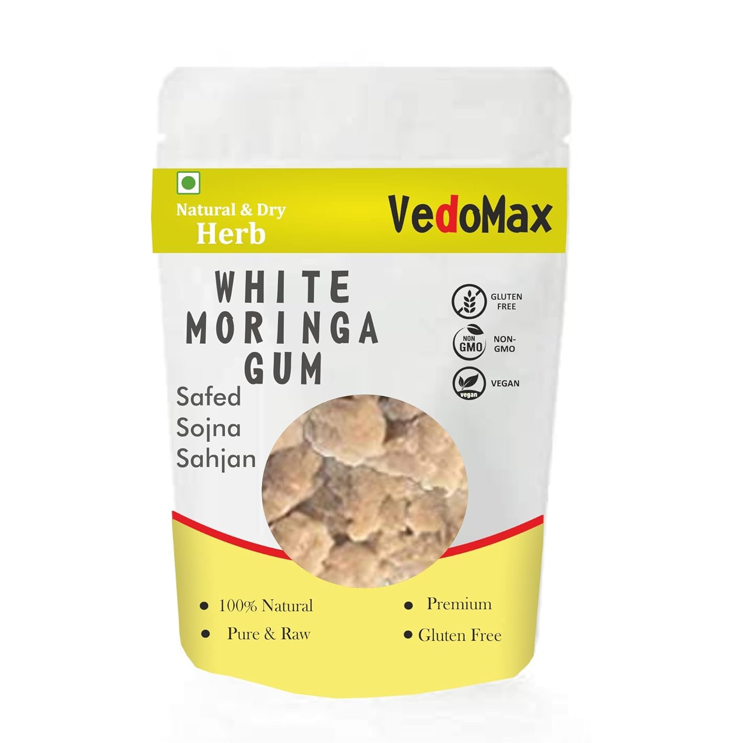 White Moringa Gum Pure & Natural, Sahajan Gond, Gond Sonjana| White Sahajan Gond| White Moringa Gond (10GM)