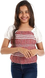 بلوزة مكشوفة الكتفين من قماش البليس بونجو للبنات