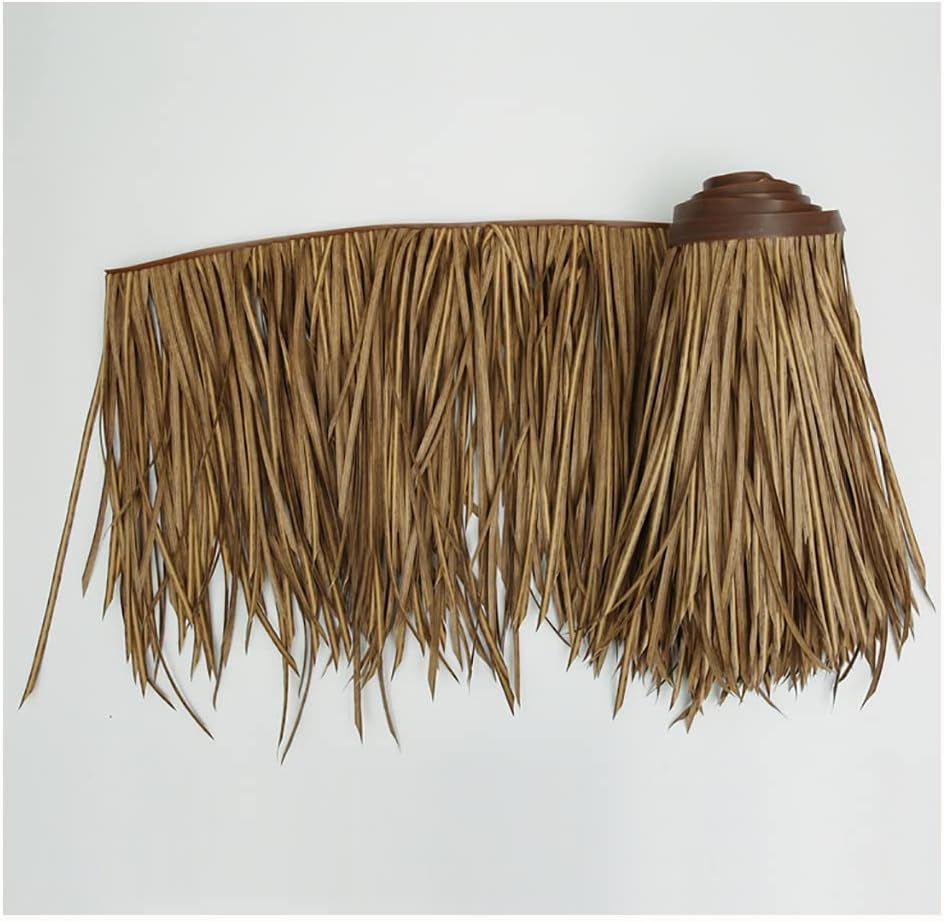 Straw Roof Thatch Artificial Palm Thatch Rolls Duck Blind Grass Thatch Roofing Duck Boat Blinds Tiki Hut Thatch for Tiki Bar Outdoor Garden Patio Umbrella Covers(Yellow a,0.5x2m)