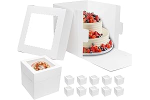 McFleet 10 Inch 10pcs Cake Boxes for Tier Cakes