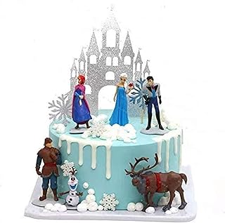 Frozen cake topper Figures Set 6Pcs Frozen cake decorations for Frozen p...