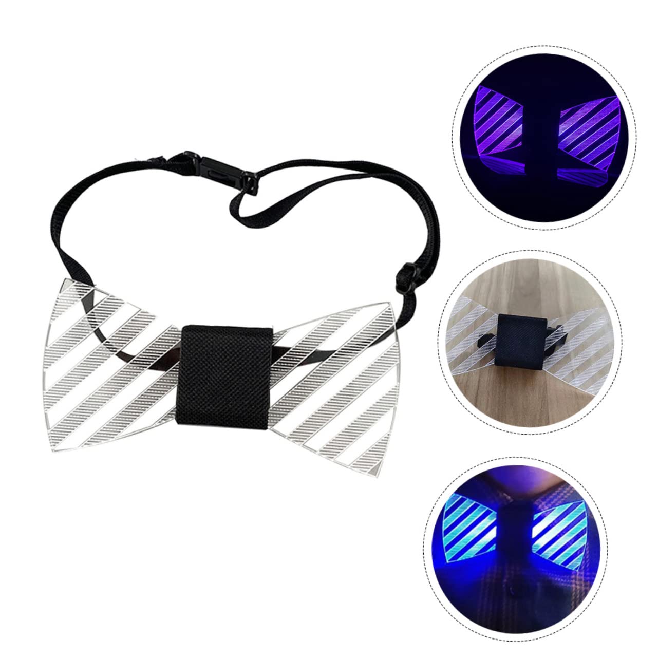 Uonlytech 2stücke Bow Tie Für Partys Und Festivals Wiederaufladbare -fliege Stilvolles Kostümzubehör Für Und Dekoration Für Unvergessliche